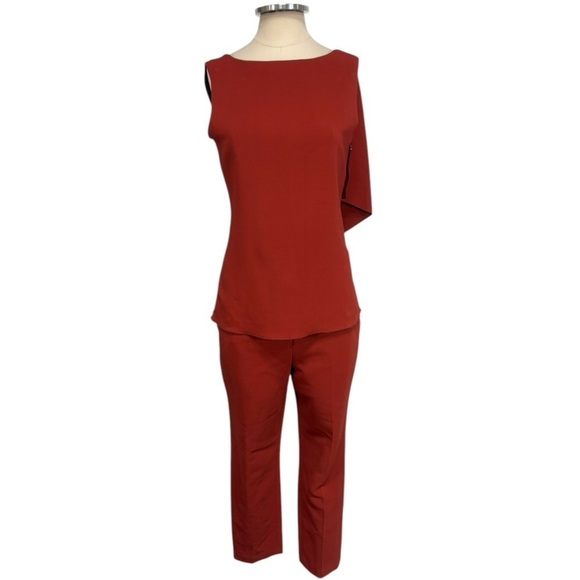 Rosetta Getty Cady Draped Stretch Top and  Cropped Pants Set Size 6 - Picture 2 of 12